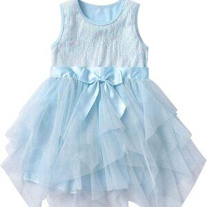 VIKITA Toddler Girls Dress Blue Short Sleeve Girl Dress 4/6 24" chest